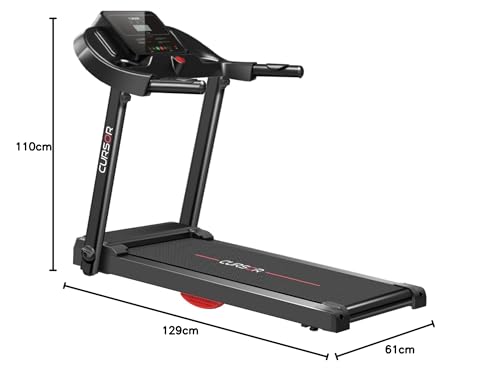 CURSOR FITNESS Laufband 14KM/H Klappbar - Herzfrequenz, APP, 12 Programme, bis 136kg