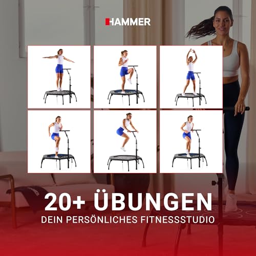 HAMMER Fitness-Trampolin Cross Jump 98cm - Höhenverstellgriff, bis 130kg