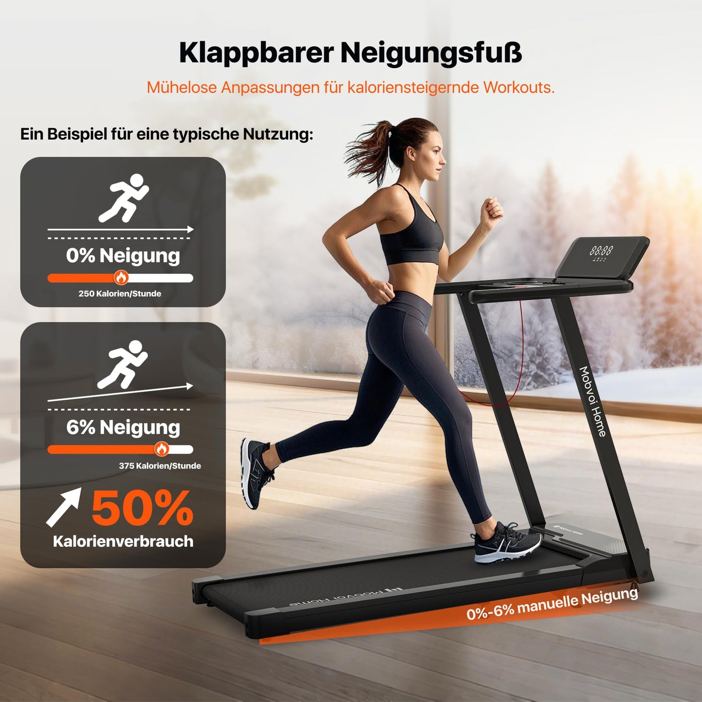 Mobvoi Home Laufband Ultra mit 6% Steigung - 3in1 Gehpad, 2.5PS, 12km/h, bis 120kg
