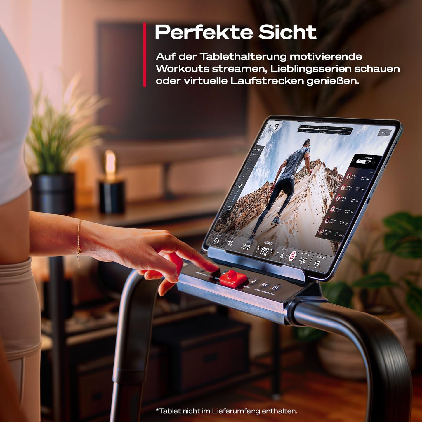Sportstech sWalk lite Plus Laufband - Manuelle Steigung, 6/12km/h, App, Fernbedienung