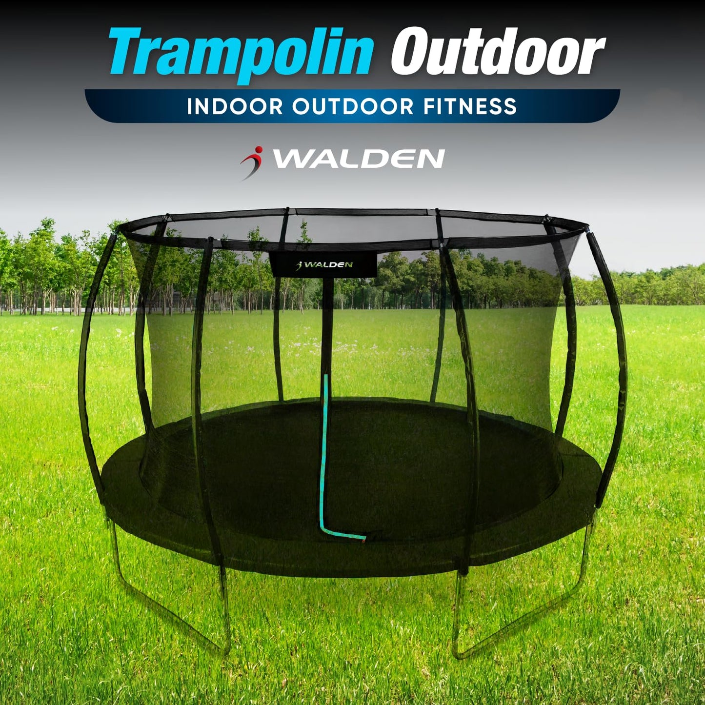 Trampolin Outdoor Ø 244cm GS - Sicherheitszaun, gepolsterte Stangen, bis 100kg