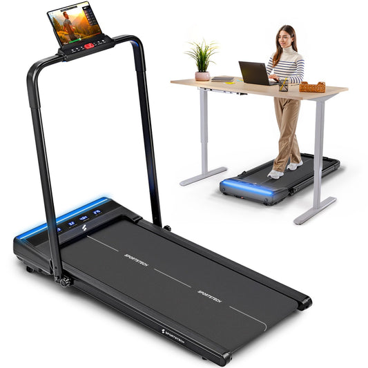 Sportstech sWalk lite Plus Laufband - Manuelle Steigung, 6/12km/h, App, Fernbedienung