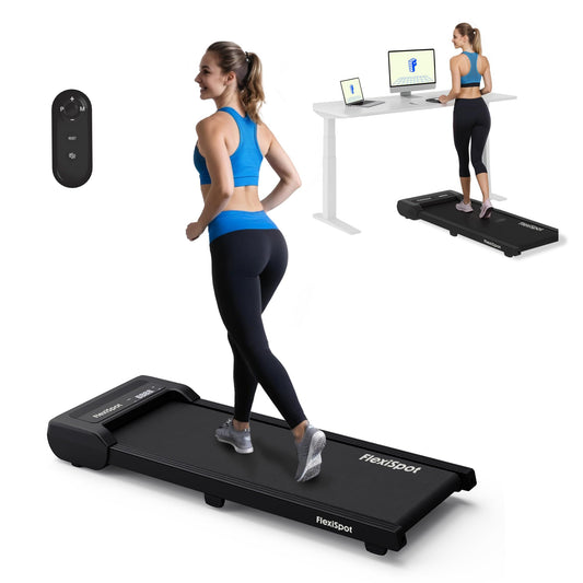 FlexiSpot Walking Pad bis 120kg - 1-6km/h, 4in1, tragbar, Fernbedienung, LED