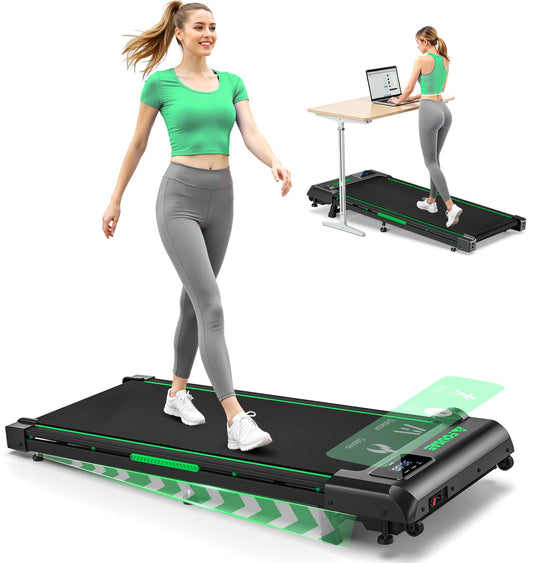 FOUSAE Walking Pad 1-10km/h mit 9% Steigung - 2.5HP, LED, Fernbedienung, 12 Programme