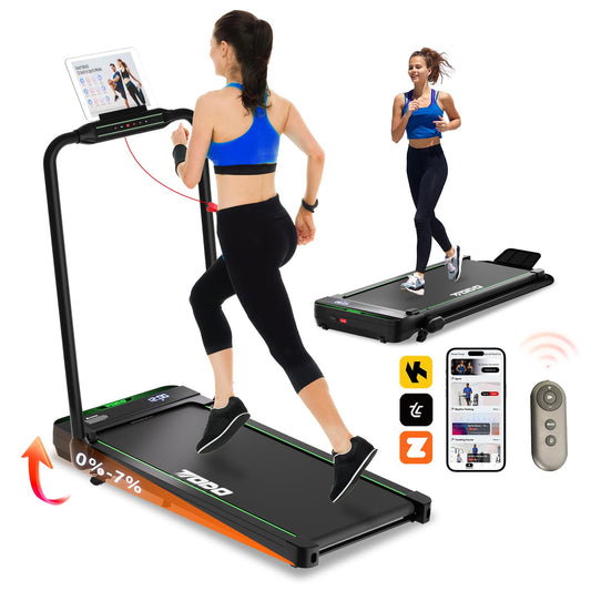 TODO Laufband mit Steigung 1-12km/h - Klappbar, 2.5HP, Fernbedienung, App, LCD