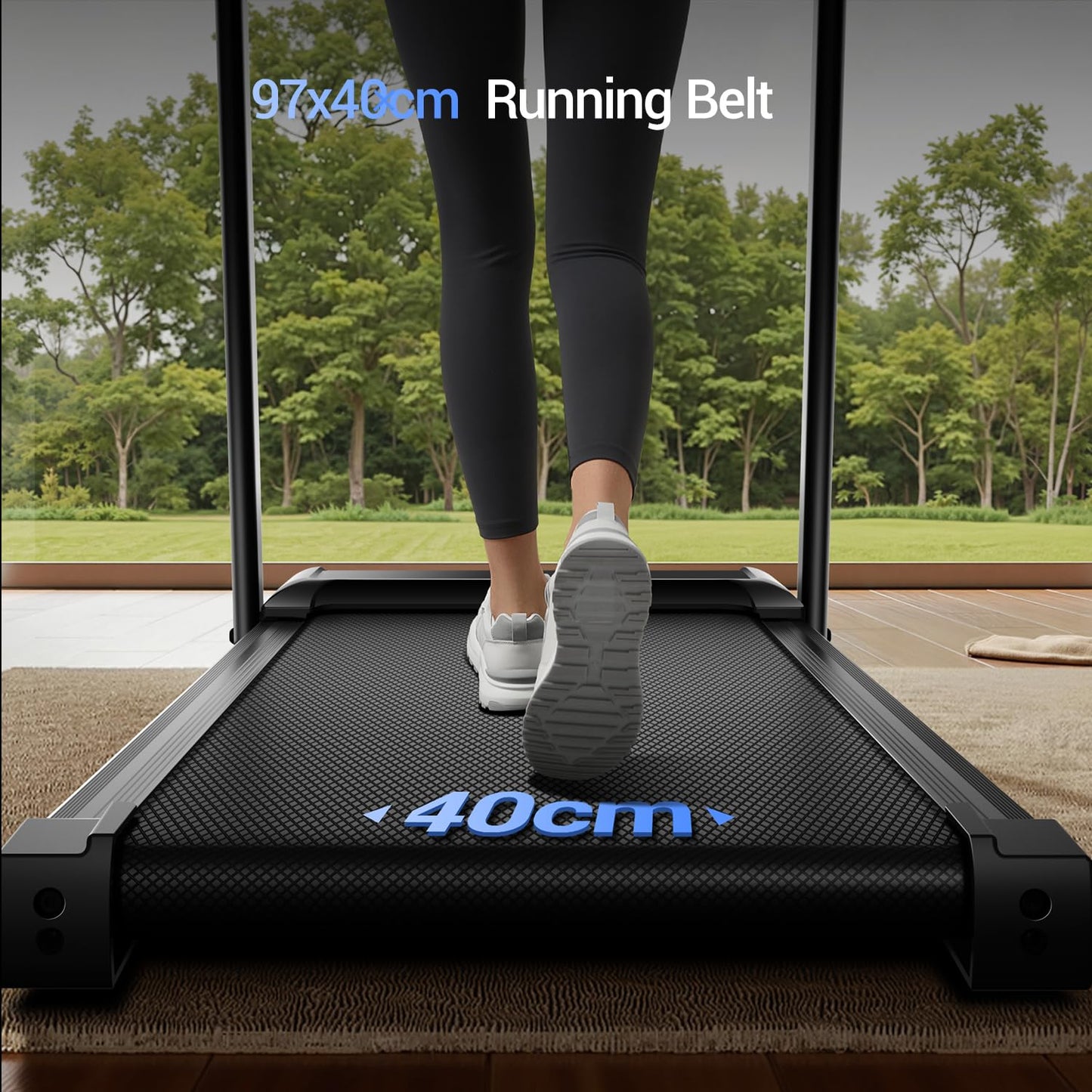 LONTEK Laufband mit 9% Steigung 12km/h - Klappbar, 3.0PS, LED, bis 136kg