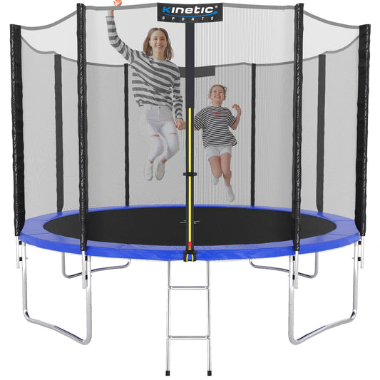 KINETIC SPORTS Salto Trampolin Ø 490cm - Kindertrampolin Set, bis 160kg, USA Tuch